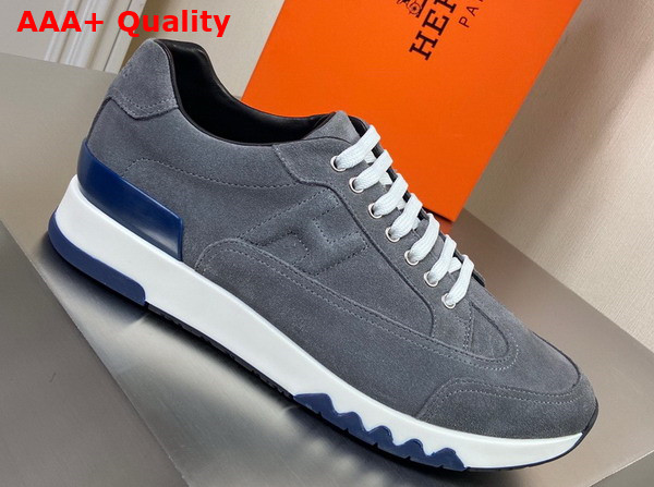 Hermes Trail Sneaker in Grey Suede Goatskin Replica