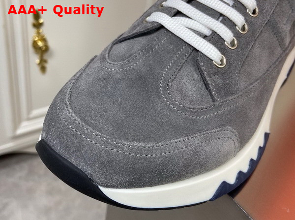 Hermes Trail Sneaker in Grey Suede Goatskin Replica