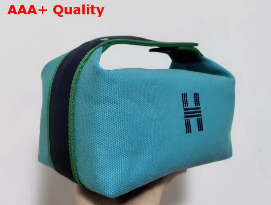 Hermes Trousse Bride A Brac Petit Modele Turquoise Replication