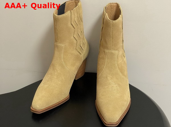 Hermes Vegas Ankle Boot in Beige Suede Goatskin Replica