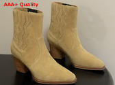 Hermes Vegas Ankle Boot in Beige Suede Goatskin Replica