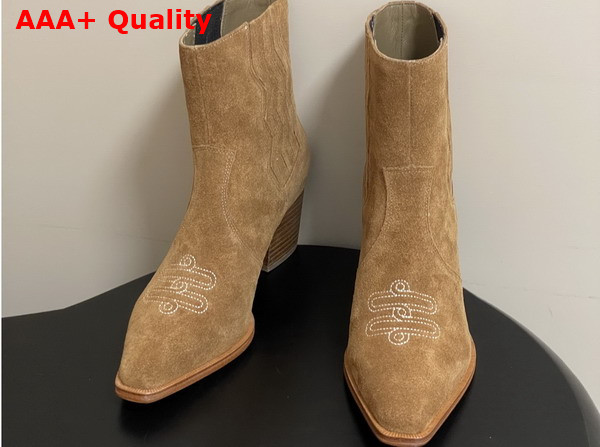 Hermes Vegas Ankle Boot in Brown Suede Goatskin Replica