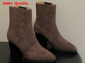 Hermes Vegas Ankle Boot in Marron Ebene Suede Goatskin Replica