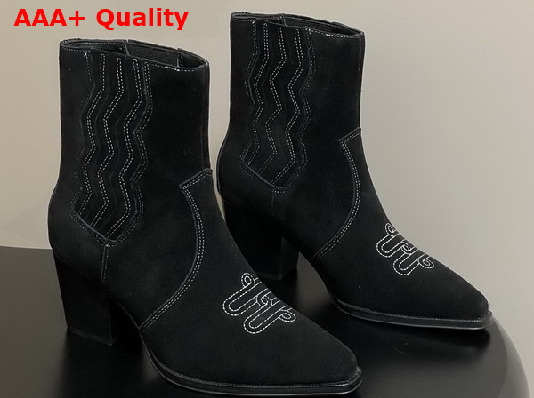 Hermes Vegas Ankle Boot in Noir Suede Goatskin Replica