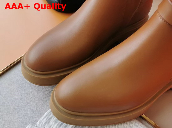 Hermes Veo Ankle Boot Tan Calfskin Replica