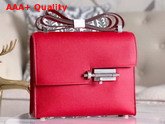 Hermes Verrou 21 Bag in Red Epsom Calfskin Hand Stitching Replica