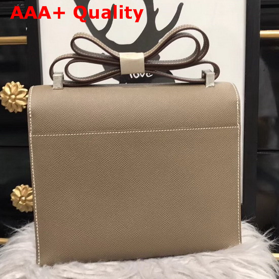 Hermes Verrou Bag in Grey Epsom Calfskin Replica