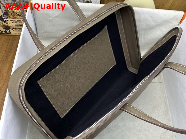 Hermes Victoria Light Briefcase in Elephant Gray Evercolor Calfskin Replica