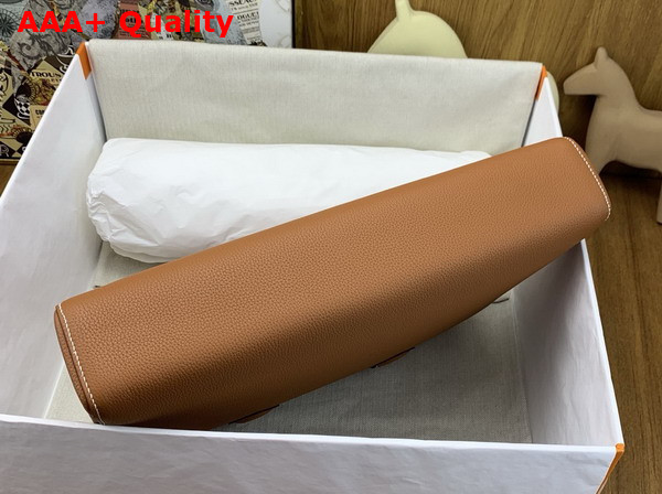 Hermes Victoria Light Briefcase in Gold Evercolor Calfskin Replica
