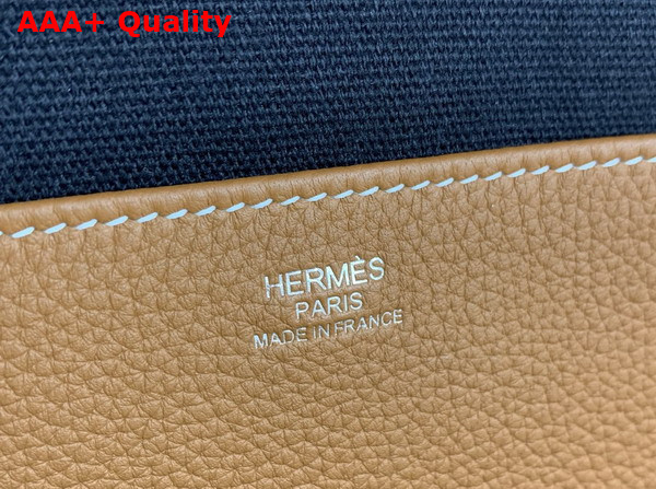 Hermes Victoria Light Briefcase in Gold Evercolor Calfskin Replica