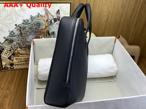 Hermes Victoria Light Briefcase in Noir Evercolor Calfskin Replica