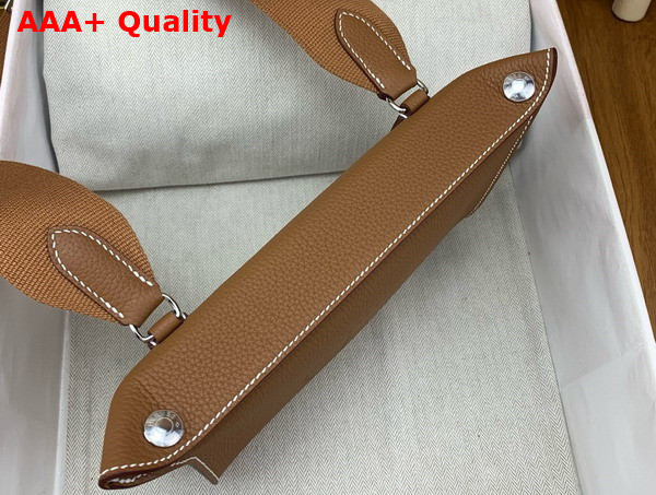 Hermes Videpoches Bag in Gold Brown Togo Calfskin Replica