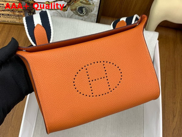 Hermes Videpoches Bag in Orange Togo Calfskin Replica