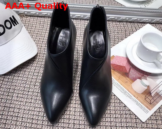 Hermes Virginia Ankle Boot in Black Calfskin with Slender Heel Replica