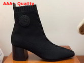 Hermes Volver 60 Ankle Boot Noir Knit with Clic Cest Noue Motif Replica