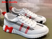 Hermes Woven Leather Sneaker in White for Women Replica