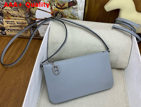 Hermes Zipengo Chaine d Ancre To Go Pouch in Bleu Glacier Evercolor Calfskin Replica