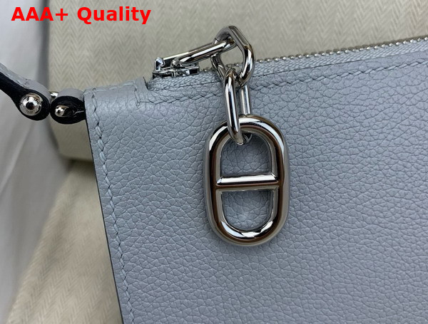 Hermes Zipengo Chaine d Ancre To Go Pouch in Bleu Glacier Evercolor Calfskin Replica