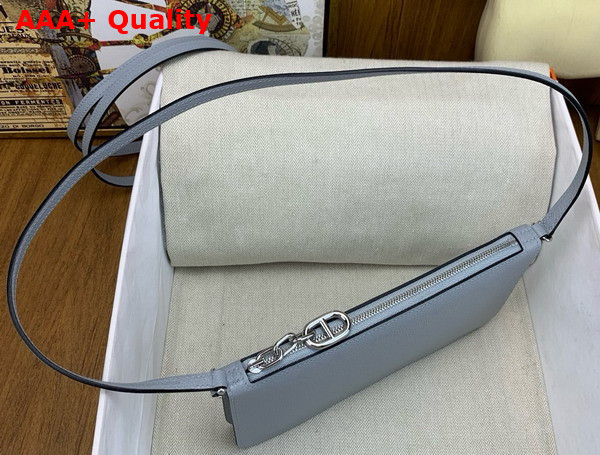 Hermes Zipengo Chaine d Ancre To Go Pouch in Bleu Glacier Evercolor Calfskin Replica