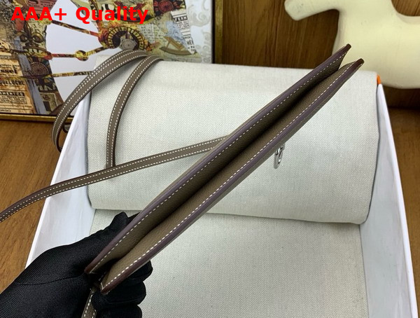 Hermes Zipengo Chaine d Ancre To Go Pouch in Elephant Grey Evercolor Calfskin Replica