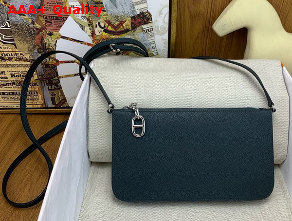 Hermes Zipengo Chaine d Ancre To Go Pouch in Emerald Green Evercolor Calfskin Replica