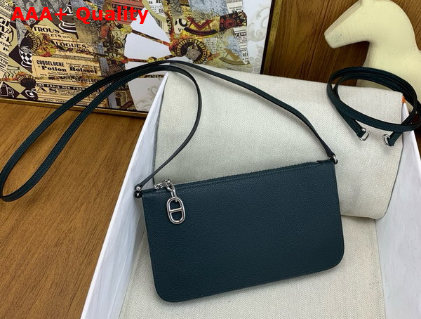 Hermes Zipengo Chaine d Ancre To Go Pouch in Emerald Green Evercolor Calfskin Replica