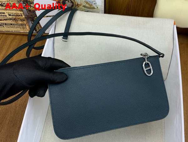 Hermes Zipengo Chaine d Ancre To Go Pouch in Emerald Green Evercolor Calfskin Replica