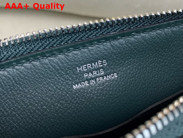 Hermes Zipengo Chaine d Ancre To Go Pouch in Emerald Green Evercolor Calfskin Replica
