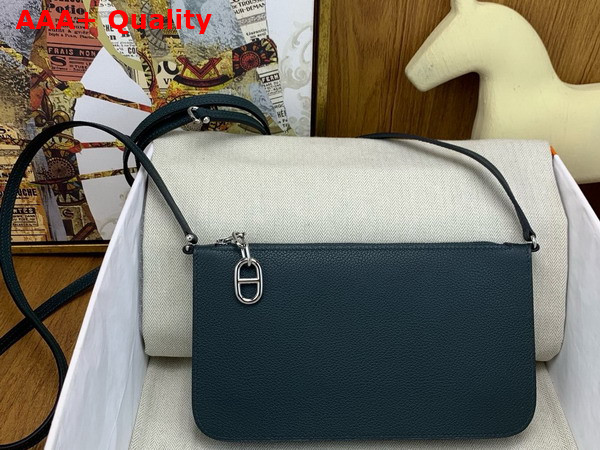 Hermes Zipengo Chaine d Ancre To Go Pouch in Emerald Green Evercolor Calfskin Replica