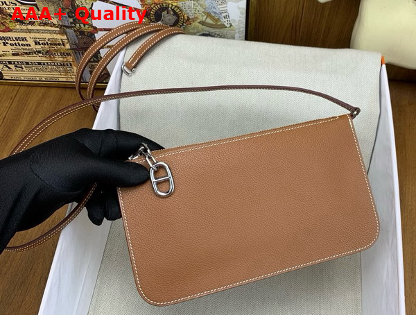 Hermes Zipengo Chaine d Ancre To Go Pouch in Gold Evercolor Calfskin Replica