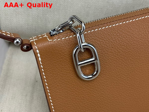 Hermes Zipengo Chaine d Ancre To Go Pouch in Gold Evercolor Calfskin Replica