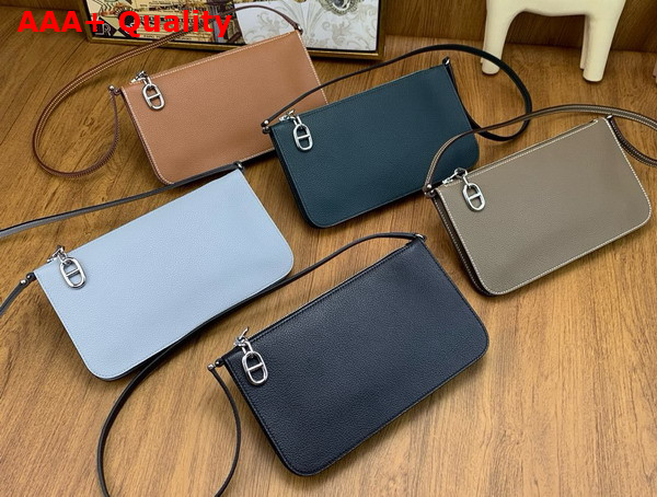 Hermes Zipengo Chaine d Ancre To Go Pouch in Gold Evercolor Calfskin Replica