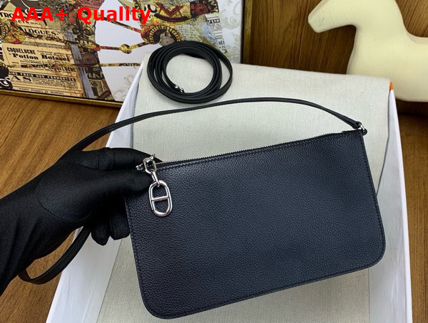Hermes Zipengo Chaine d Ancre To Go Pouch in Noir Evercolor Calfskin Replica