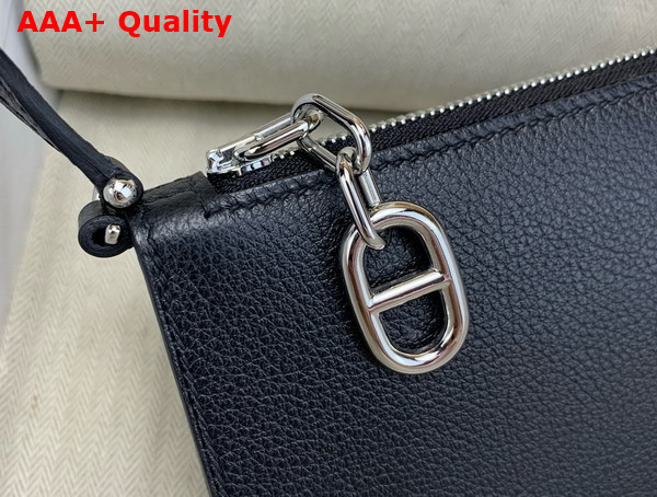 Hermes Zipengo Chaine d Ancre To Go Pouch in Noir Evercolor Calfskin Replica