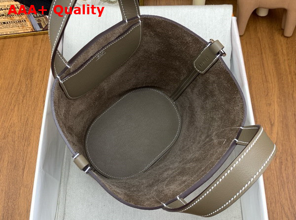 Hermes in The Loop Bag in Elephant Grey Togo Leather Replica