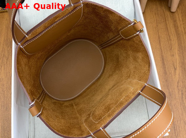 Hermes in The Loop Bag in Gold Brown Togo Leather Replica