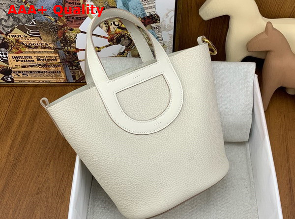 Hermes in The Loop Bag in Milk White Togo Leather Replica