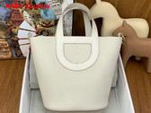 Hermes in The Loop Bag in Milk White Togo Leather Replica