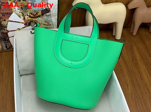 Hermes in The Loop Bag in Vert Comics Togo Leather Replica
