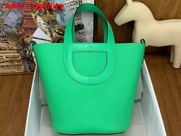 Hermes in The Loop Bag in Vert Comics Togo Leather Replica
