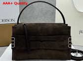 JW Anderson Loafer Bag in Brown Suede Leather Replica