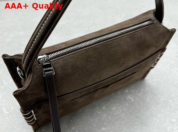 JW Anderson Loafer Bag in Brown Suede Leather Replica