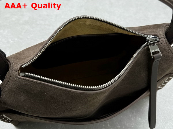 JW Anderson Loafer Bag in Brown Suede Leather Replica