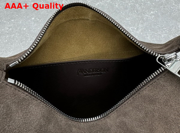 JW Anderson Loafer Bag in Brown Suede Leather Replica