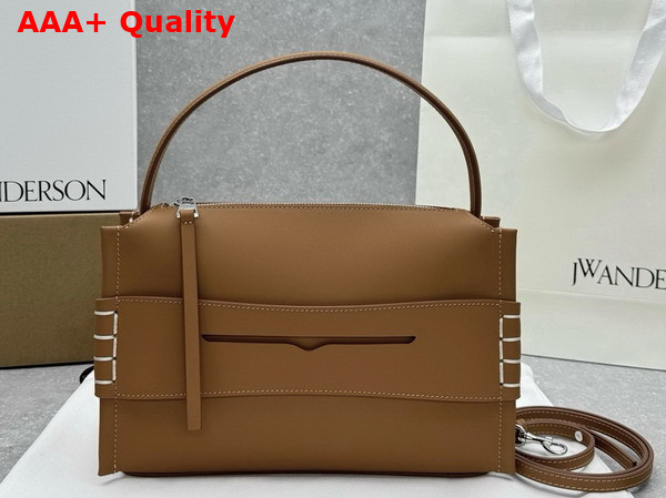JW Anderson Loafer Bag in Tan Leather Replica