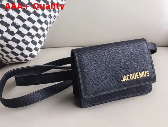 Jacquemus La Ceinture Bello Leather Belt Bag in Black Replica