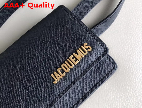 Jacquemus La Ceinture Bello Leather Belt Bag in Black Replica
