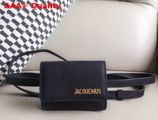Jacquemus La Ceinture Bello Leather Belt Bag in Black Replica