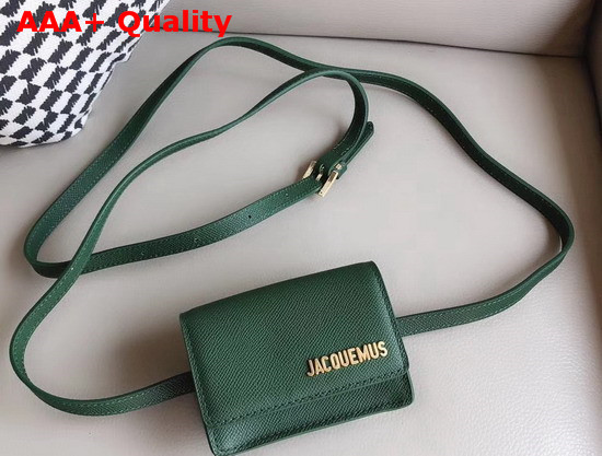 Jacquemus La Ceinture Bello Leather Belt Bag in Green Replica