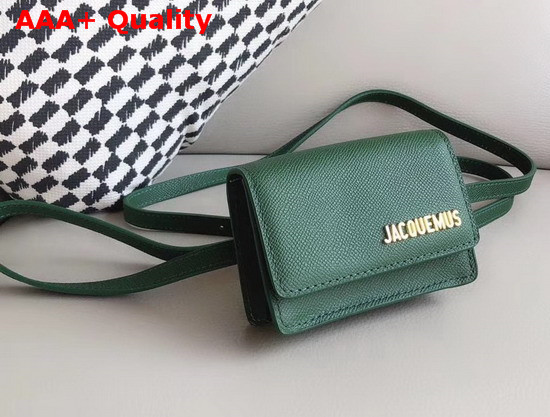 Jacquemus La Ceinture Bello Leather Belt Bag in Green Replica